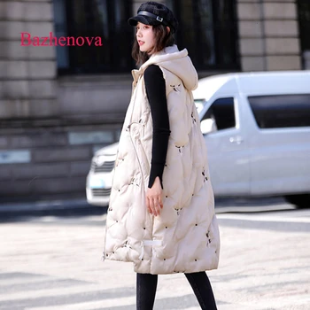 Bazhenova Women Embroidery Winter Vest Girls Sweet Plus Size All-match Hooded Casual Tops Woman Elegant Loose Simple Warm Vests
Bazhenova Women Embroidery Winter Vest Girls Sweet Plus Size All-match Hooded Casual Tops Woman Elegant Loose Simple Warm Vests