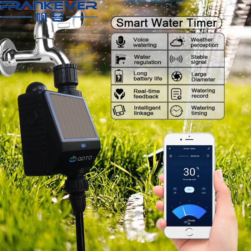 Frankever WIFI Connect Smart Watering Timer Valve Garden Irrigation Controller Smart Watering System Solar Panel Smart Gateway
Frankever WIFI Connect Smart Watering Timer Valve Garden Irrigation Controller Smart Watering System Solar Panel Smart Gateway