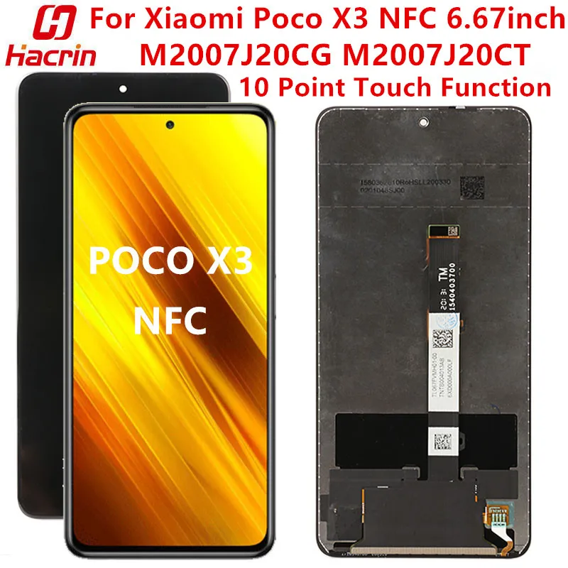 For Xiaomi Poco X3 NFC Lcd Screen Tested LCD Display+Touch Screen Replacement With 10 Point Touch For Poco X3 NFC M2007J20CG
For Xiaomi Poco X3 NFC Lcd Screen Tested LCD Display+Touch Screen Replacement With 10 Point Touch For Poco X3 NFC M2007J20CG