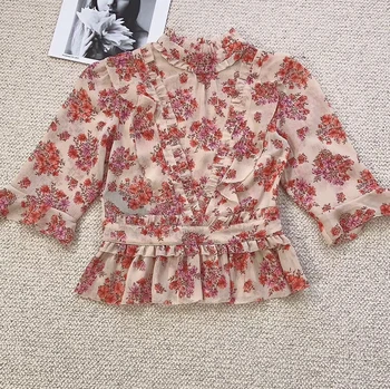 2020 Spring and Summer Lady Small Floral print ruffles waist Chiffon Shirt Top
2020 Spring and Summer Lady Small Floral print ruffles waist Chiffon Shirt Top