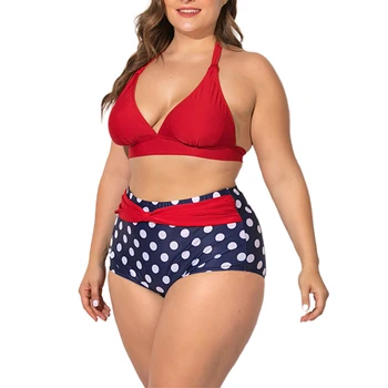 2020 Women Polka Dot Bikinis Set Two Piece Halter Double Color Bathing Suit Swimsuit Plus Size Woman Swimming Suit Beach Costume
2020 Women Polka Dot Bikinis Set Two Piece Halter Double Color Bathing Suit Swimsuit Plus Size Woman Swimming Suit Beach Costume
