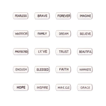 120 Pieces Inspirational Word Charms Pendants Rectangular Pendants for Jewelry Making, DIY Bracelets Necklaces
120 Pieces Inspirational Word Charms Pendants Rectangular Pendants for Jewelry Making, DIY Bracelets Necklaces