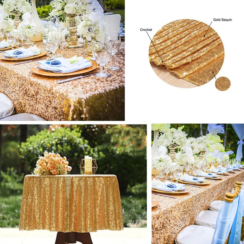 Rectangle Sequin Tablecloth for Wedding Party Christmas Tablecloth Decoration Glitter Round Embroidered Sequin Table Cloth Gold
Rectangle Sequin Tablecloth for Wedding Party Christmas Tablecloth Decoration Glitter Round Embroidered Sequin Table Cloth Gold