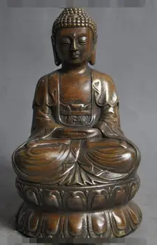 

Free shipping S00075 old tibet buddhism bronze fane pray sakyamuni Shakyamuni Tathagata BUDDHA statue