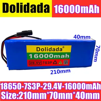 18650 24V Battery 7S3P 29.4V 16Ah Li-ion Battery Pack with 20A Balanced BMS for Electric Bicycle Scooter Power Wheelchair
18650 24V Battery 7S3P 29.4V 16Ah Li-ion Battery Pack with 20A Balanced BMS for Electric Bicycle Scooter Power Wheelchair