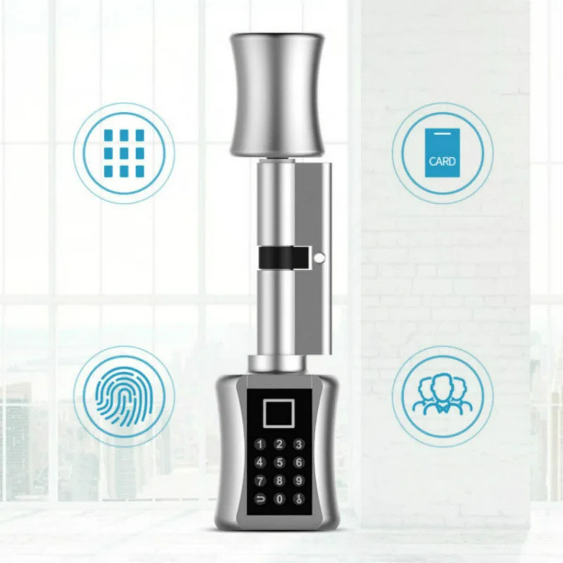 Biometric Fingerprint Lock Security Intelligent Door Lock Smart Cylinder Lock Fingerprint Password Key Smart Unlock Voice Prompt
Biometric Fingerprint Lock Security Intelligent Door Lock Smart Cylinder Lock Fingerprint Password Key Smart Unlock Voice Prompt