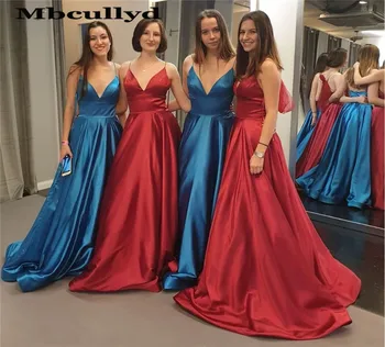 Mbcullyd V-neck A-line Prom Dresses Long 2020 Elegant Spaghetti Straps Evening Party Gowns For Women vestidos de fiesta de noche
Mbcullyd V-neck A-line Prom Dresses Long 2020 Elegant Spaghetti Straps Evening Party Gowns For Women vestidos de fiesta de noche