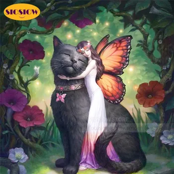 5d DIY Diamond Painting Black Cat Butterfly Flowers Fairies Full Square Drill 3d Diamond Mosaic Embroidery Decor Home Kids Room 
5d DIY Diamond Painting Black Cat Butterfly Flowers Fairies Full Square Drill 3d Diamond Mosaic Embroidery Decor Home Kids Room