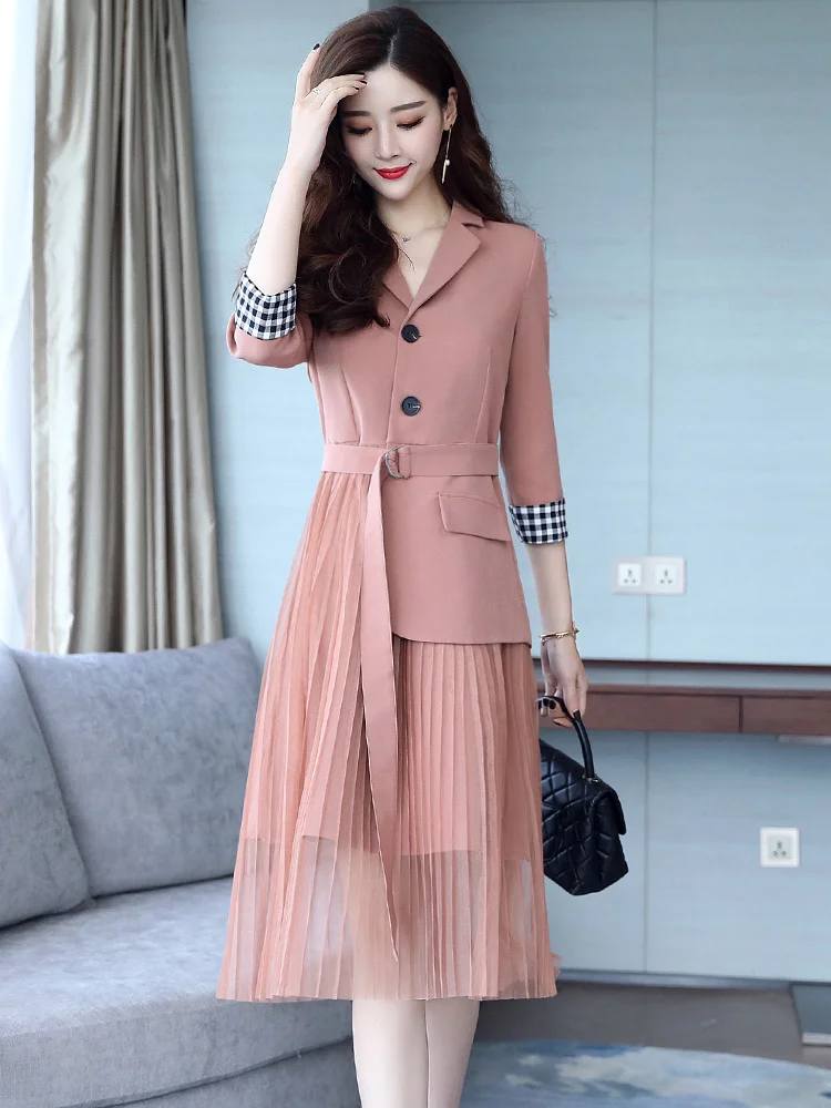 Spring Autumn Office Dress Women Clothes 2020 Suit Formal Dress Women Elegant Midi Pink Dress Ladies Dresses Dresses MY2454
Spring Autumn Office Dress Women Clothes 2020 Suit Formal Dress Women Elegant Midi Pink Dress Ladies Dresses Dresses MY2454