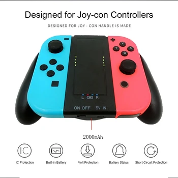 For Nintend Switch Rechargeable Battery Grip Built in 2000mAh Handle Charging Station For N-Switch Joy-Con Controllers Battery
For Nintend Switch Rechargeable Battery Grip Built in 2000mAh Handle Charging Station For N-Switch Joy-Con Controllers Battery