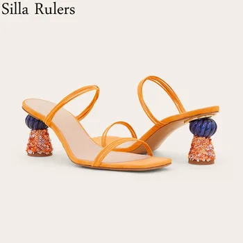 New 2020 Sexy Sequins Strange Style Heels Women Sandals One Strap Square Toe Thin High Heels Sandals Woman Summer Sandals Woman
New 2020 Sexy Sequins Strange Style Heels Women Sandals One Strap Square Toe Thin High Heels Sandals Woman Summer Sandals Woman