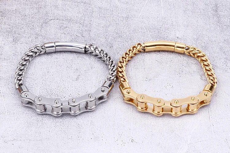 Cycolinks Stainless Steel Cast Metal Bike Chain Bracelets