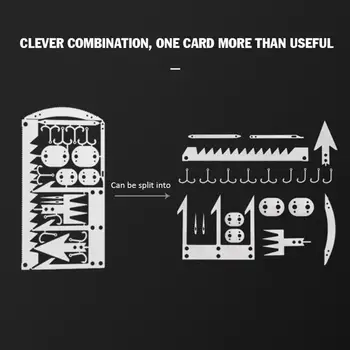 Outdoor Camping Rescue Card Emergency Multi-too Waterproof Portable Fishing Lure Baits Hooks Multi-function Survival Tool Card
Outdoor Camping Rescue Card Emergency Multi-too Waterproof Portable Fishing Lure Baits Hooks Multi-function Survival Tool Card