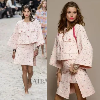 Elegant Ensemble Femme Amazing Two Piece Set Plus Size Tweed Jacket And Skirt Set 5Xl 6Xl Conjuntos De Mujer Casaco Feminin
Elegant Ensemble Femme Amazing Two Piece Set Plus Size Tweed Jacket And Skirt Set 5Xl 6Xl Conjuntos De Mujer Casaco Feminin