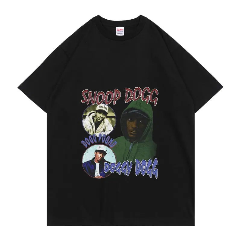 Футболка Rapper Snoop Doggy Dogg с принтом Harajuku модная брендовая футболка стандартные