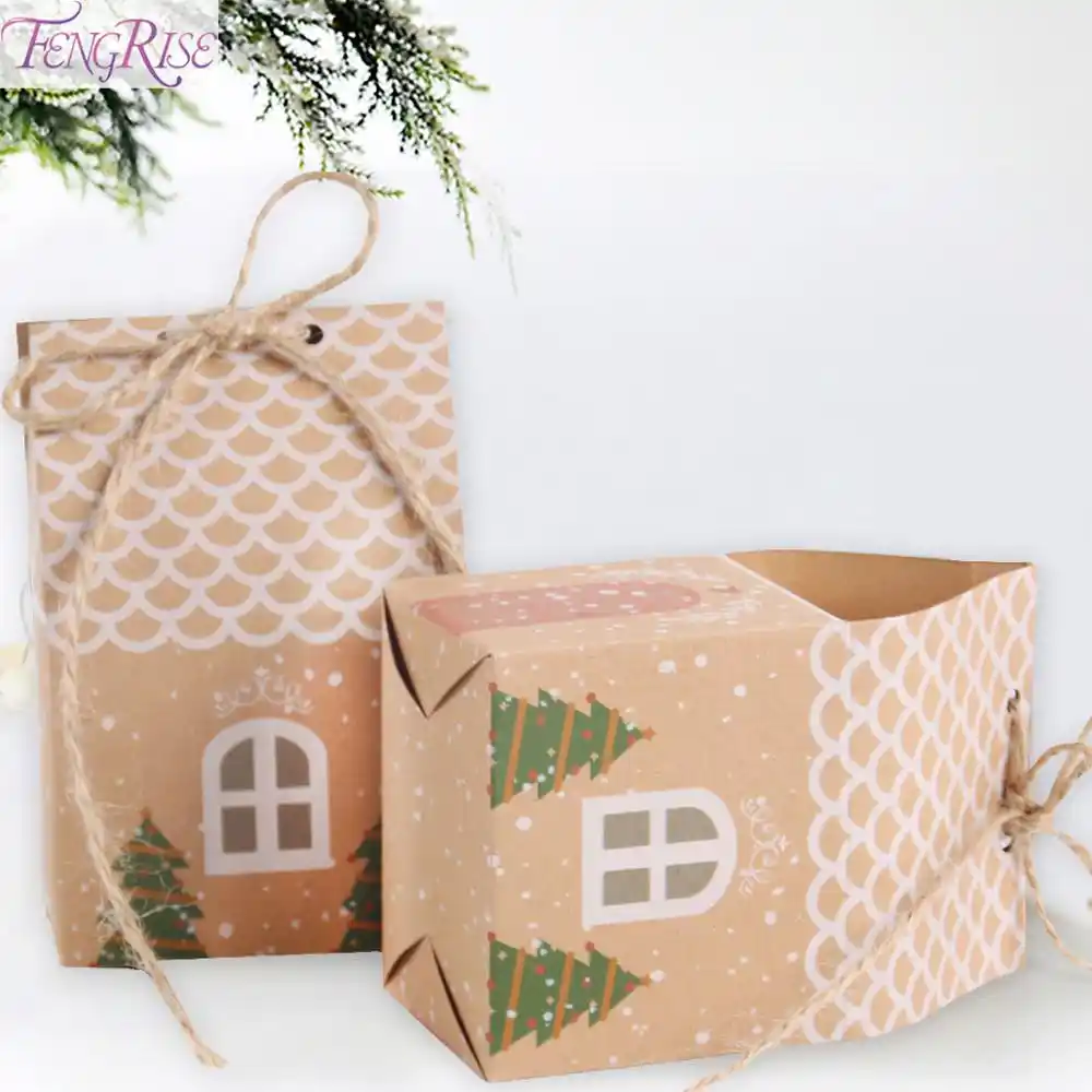 fengrise christmas gift bag box merry christmas decor for home