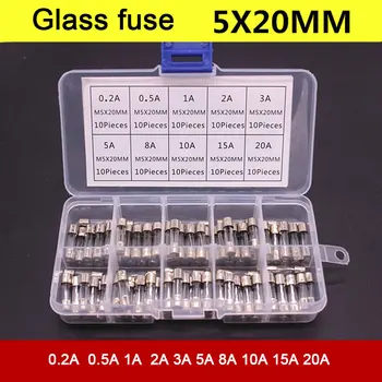 100Pcs 5x20mm 0-250V General Fuse Quick Blow Glass Tube Fuse Assorted Kits Fast-blow Glass Fuses 0.2/0.5/1/2/3/5/8/10/15/20A
100Pcs 5x20mm 0-250V General Fuse Quick Blow Glass Tube Fuse Assorted Kits Fast-blow Glass Fuses 0.2/0.5/1/2/3/5/8/10/15/20A