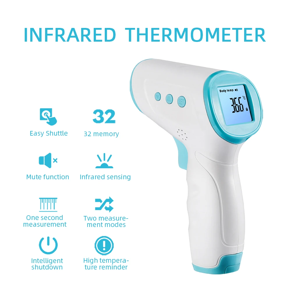 NEW Non-contact Infrared Thermometer Fever Handheld LCD Digital Thermometers Portable Body Temperature Tool For Baby Adult
NEW Non-contact Infrared Thermometer Fever Handheld LCD Digital Thermometers Portable Body Temperature Tool For Baby Adult