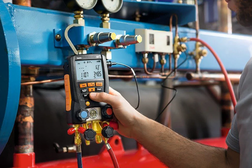 Manómetro digital para sistema de climatización, kit de pruebas LCD Testo 549, herramientas de aire acondicionado HVAC
