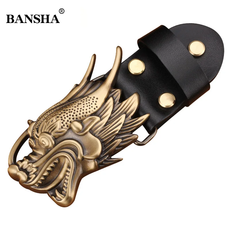 New Arrival Mens' Belt Solid Brass Smooth Buckle Luxury Brand for Men Cowboy and Cowgirl Metal Retro Accesso |