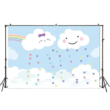 HUAYI White Clouds Beautiful Rainbow Decoration Blue Sky Background Backdrops For Newborn Photoshoot Photography W-2181 
HUAYI White Clouds Beautiful Rainbow Decoration Blue Sky Background Backdrops For Newborn Photoshoot Photography W-2181