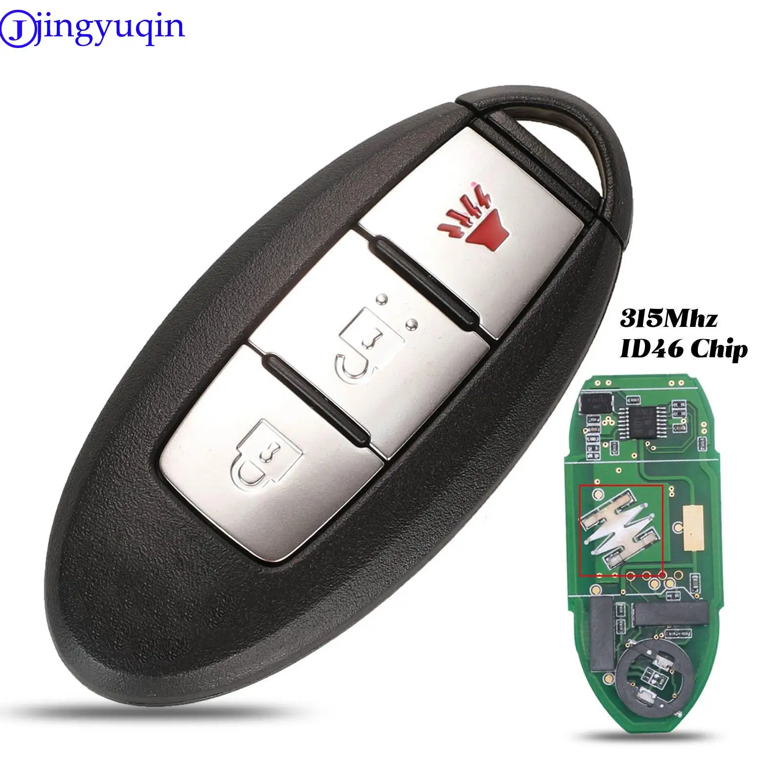 3 кнопки смарт-карты брелок 315 МГц ID46 чип для Nissan Qashqai X-Trail Автомобильный