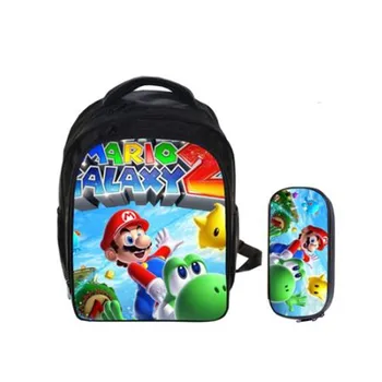Sonic Hedgehog Mario Bros Children Backpack Lovely Schoolbag Boys and Girls Orthopedic Backpack Pencil Bag Sets 
Sonic Hedgehog Mario Bros Children Backpack Lovely Schoolbag Boys and Girls Orthopedic Backpack Pencil Bag Sets