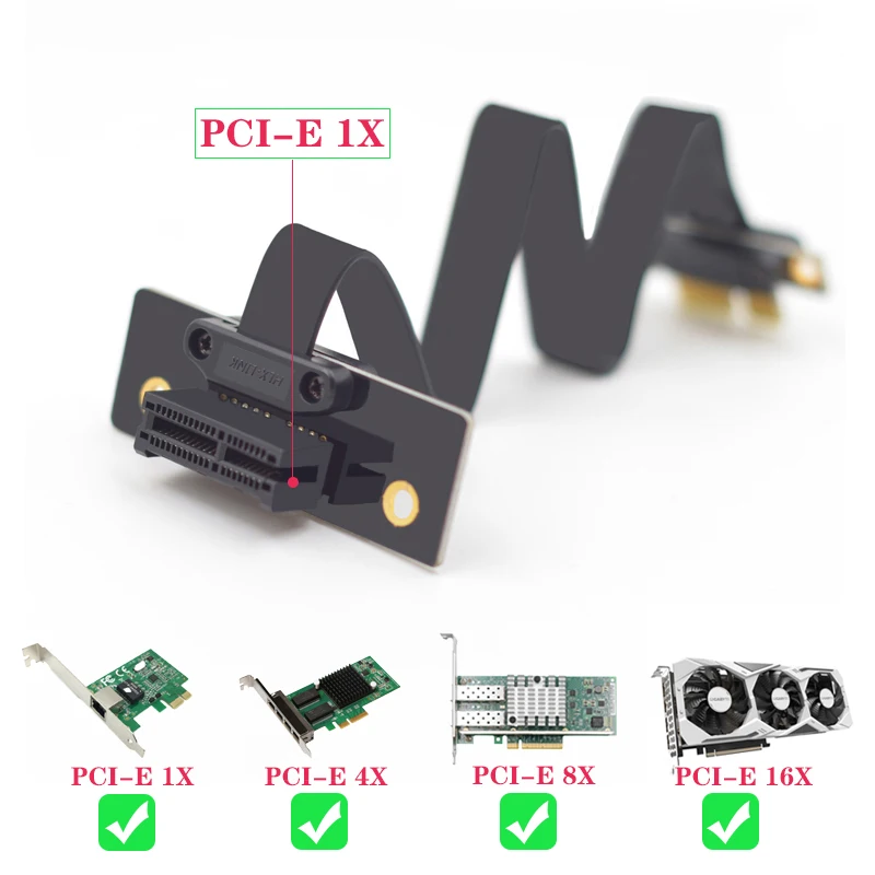 PCIe 3.0x1-x1x4x8x16 extended line EMI shielded 8G/BPS extended cable Voice Card NIC card bitcoin mining application
PCIe 3.0x1-x1x4x8x16 extended line EMI shielded 8G/BPS extended cable Voice Card NIC card bitcoin mining application