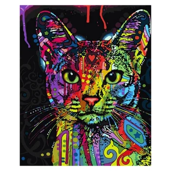 DIY Paint By Numbers Canvas Oil Painting Kit For Kids & Adults 40 x 50cm Drawing Paintwork Cat -with Frame 
DIY Paint By Numbers Canvas Oil Painting Kit For Kids & Adults 40 x 50cm Drawing Paintwork Cat -with Frame