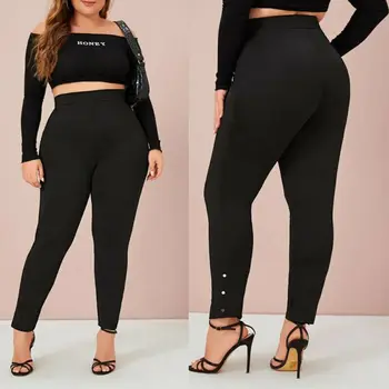 Plus Size XL Womens Black High Waisted Leggings Soft Stretch Pencil Pants Fashion Female Workout Pant Skinny Elastic Pants
Plus Size XL Womens Black High Waisted Leggings Soft Stretch Pencil Pants Fashion Female Workout Pant Skinny Elastic Pants