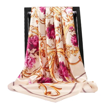 2020 luxury brand Flowers Silk Scarves Women Foulard Square Head Hijab scarf Ladies Shawl 90cmx90cm Bandanna Large wrap muffler
2020 luxury brand Flowers Silk Scarves Women Foulard Square Head Hijab scarf Ladies Shawl 90cmx90cm Bandanna Large wrap muffler