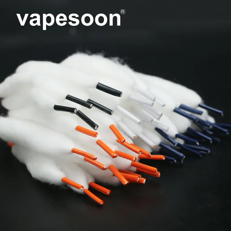 1000 шт Vapesoon Vape хлопок для электронных сигарет предварительно загруженный простой
