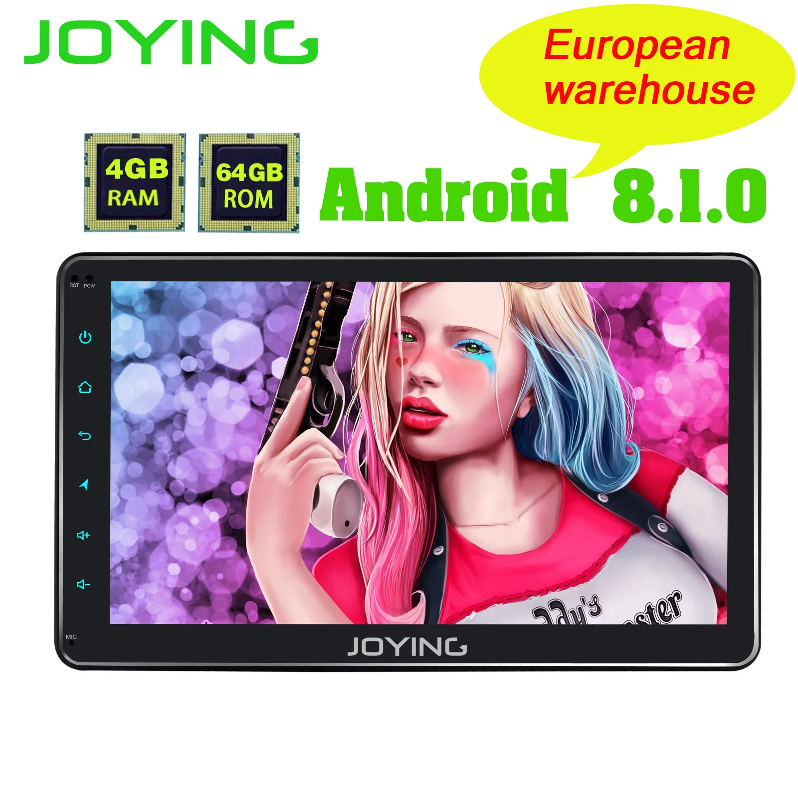 EU Warehouse 1DIN Android Autoradio 10 1 "IPS экран 4 Гб ОЗУ 8 ядер стерео 1024*600 GPS радио со встроенным