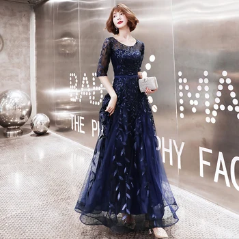 AE541 Sexy Formal Evening Dresses 2019 New O Neck Half Sleeve Lace Appliques Tulle Long Party Gowns Robe Soiree 
AE541 Sexy Formal Evening Dresses 2019 New O Neck Half Sleeve Lace Appliques Tulle Long Party Gowns Robe Soiree