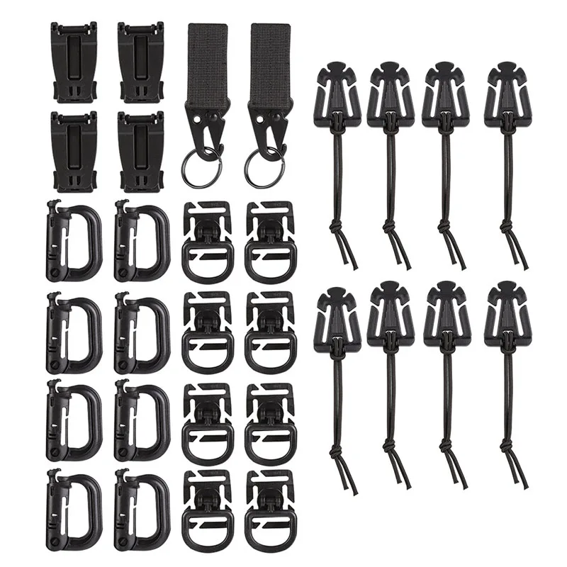 30Pcs/set Tactical Gear Clip Buckle Strap D-ring Hook Hook-n-loop Keychain Strap For Molle Backpack Webbing Attachments New
30Pcs/set Tactical Gear Clip Buckle Strap D-ring Hook Hook-n-loop Keychain Strap For Molle Backpack Webbing Attachments New