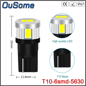 Car 5W5 LED Bulb T10 W5W LED Signal Light 12V 6000K Auto Clearance Wedge Side Reverse Lamps 5630 6SMD No error
Car 5W5 LED Bulb T10 W5W LED Signal Light 12V 6000K Auto Clearance Wedge Side Reverse Lamps 5630 6SMD No error