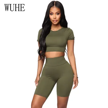 WUHE Women Tracksuit Casual 2 Piece Set Bandage Crop Top And Biker Shorts Suits Summer Matching Sets Sportswear Female
WUHE Women Tracksuit Casual 2 Piece Set Bandage Crop Top And Biker Shorts Suits Summer Matching Sets Sportswear Female