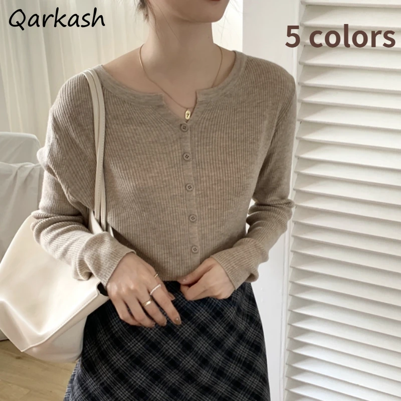 

Cardigan Women 5 Colors Simple Basic Female Slim Tender Cozy Sweater Autumn All-match Elegant Stylish Hot Sale Popular Daily Ins
