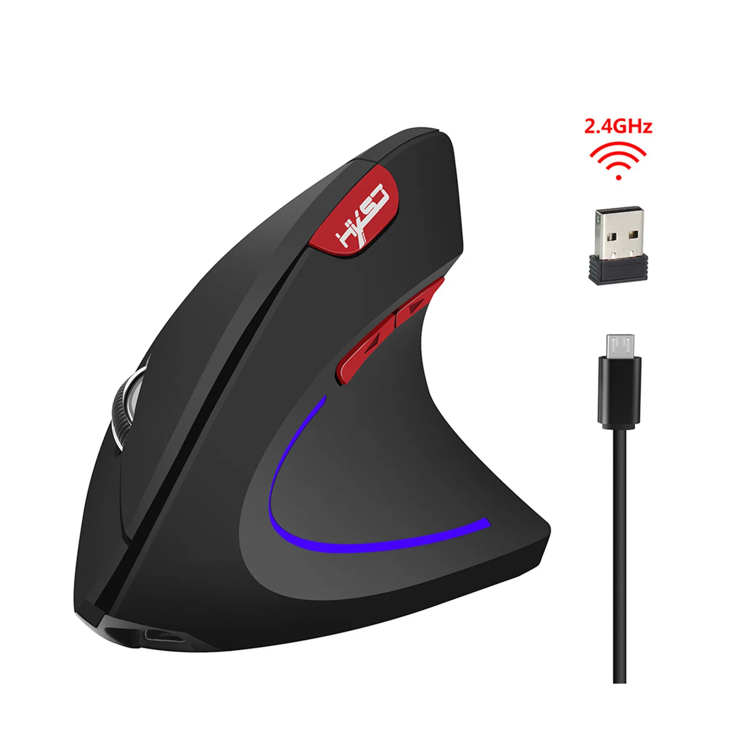 Hxsj New Vertical Wireless Mouse Standard 2.4GHz Mouse Ergonomic Design 2400 Pi Prevention Mouse Hand
Hxsj New Vertical Wireless Mouse Standard 2.4GHz Mouse Ergonomic Design 2400 Pi Prevention Mouse Hand