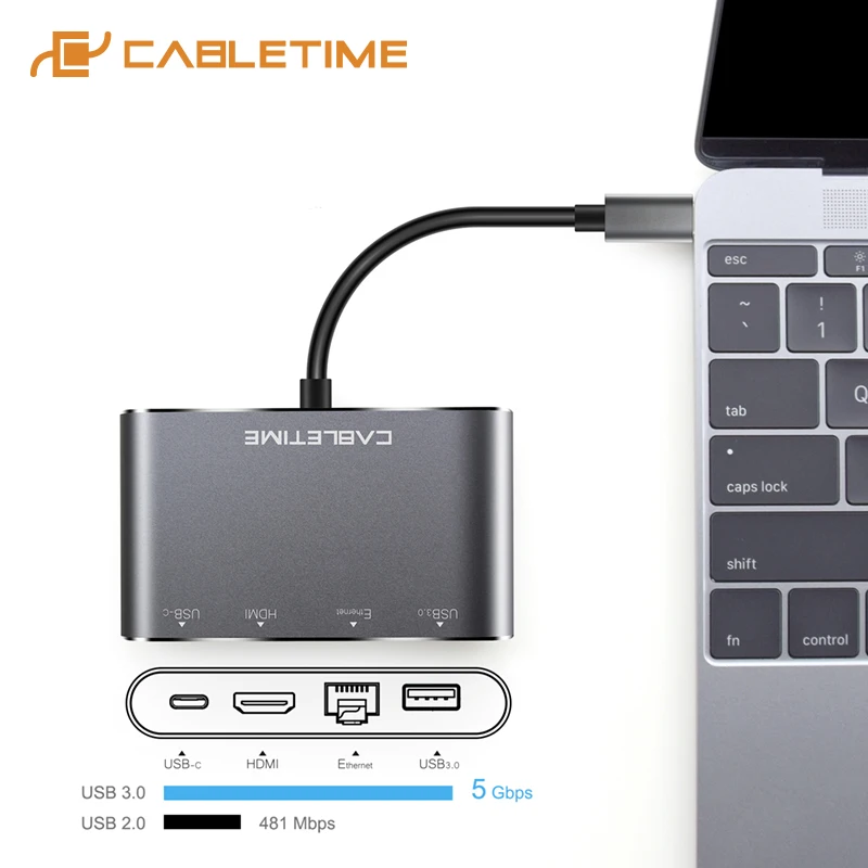 CABLETIME USB C HUB Type C 3.1 to 3 ports USB 3.0 with USB Type C 4 in 1 Hub For Laptop MacBook air Matebook X Samsung C039
CABLETIME USB C HUB Type C 3.1 to 3 ports USB 3.0 with USB Type C 4 in 1 Hub For Laptop MacBook air Matebook X Samsung C039