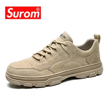 SUROM New Fashion Pig Suede Casual Shoes Men High Quality Leather Shoes Outdoor Breathable Soft Non-slip Male Shoes Adult
SUROM New Fashion Pig Suede Casual Shoes Men High Quality Leather Shoes Outdoor Breathable Soft Non-slip Male Shoes Adult