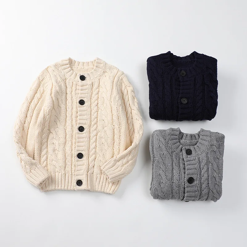 BINIDUCKLING 2020 Winter Warm Kids Sweater Solid Knitted Button Thicken Cardigan Sweater For Boys Girls Children Clothing 7 Year 
BINIDUCKLING 2020 Winter Warm Kids Sweater Solid Knitted Button Thicken Cardigan Sweater For Boys Girls Children Clothing 7 Year