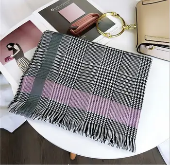Designer Spring Winter Houndstooth Women Scarf Plaid Warm Cashmere Scarves Shawls Luxury Patchwork Bandana Pashmina Lady Wrap
Designer Spring Winter Houndstooth Women Scarf Plaid Warm Cashmere Scarves Shawls Luxury Patchwork Bandana Pashmina Lady Wrap