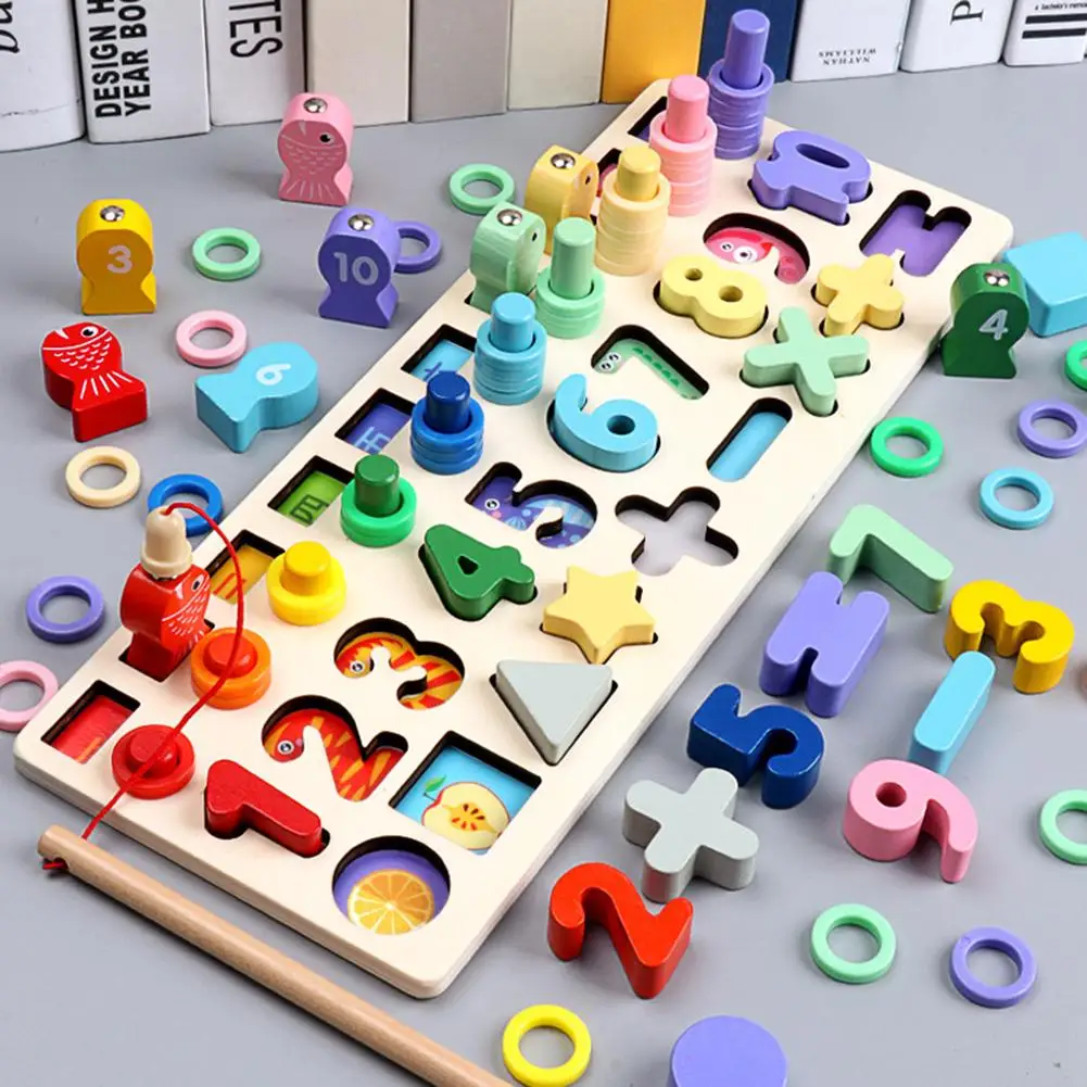 4 in 1 Puzzle Stacking Board Color Shape Matching Education Kids Fishing Toy babys toys math addition teach tool gift for kids
4 in 1 Puzzle Stacking Board Color Shape Matching Education Kids Fishing Toy babys toys math addition teach tool gift for kids
