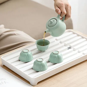Multi-functional Draining Tray Plastic Rectangular Shelf Creative Kitchen Concise Tray Tea Tray Fruit Tray
Multi-functional Draining Tray Plastic Rectangular Shelf Creative Kitchen Concise Tray Tea Tray Fruit Tray