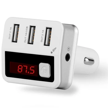 KOYOT Bluetooth Car Kit USB Port Handsfree Call FM Transmitter 3 USB Charging Port Auto LED Display Built-in Microphone 
KOYOT Bluetooth Car Kit USB Port Handsfree Call FM Transmitter 3 USB Charging Port Auto LED Display Built-in Microphone