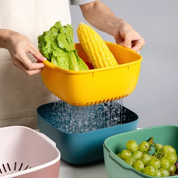 Double Layer Fruit Vegetable Cleaning Basin Kitchen Tools For Draining And Storing Fruits And Vegetables Water Filter Basket
Double Layer Fruit Vegetable Cleaning Basin Kitchen Tools For Draining And Storing Fruits And Vegetables Water Filter Basket