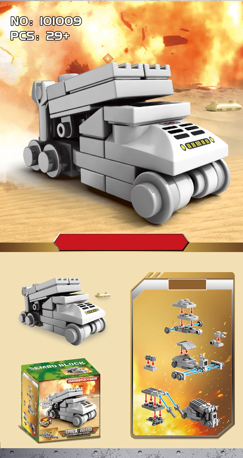 240PCS 10 IN 1 LegoINGlys Building Blocks Compatible With Toys 2020 Brick Block Military Warship Aircraft Tank Figures For Boy (13)