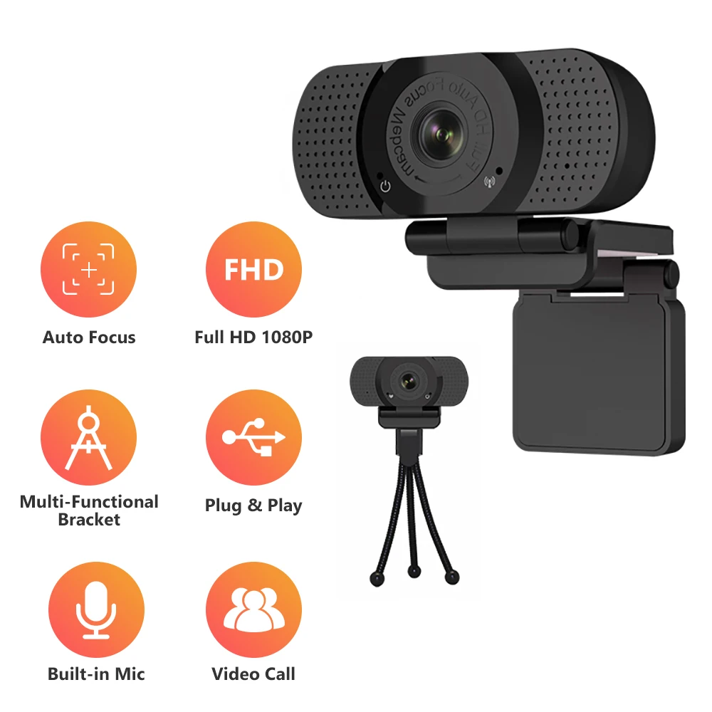 Autofocus Webcam1080P Web Cam Full HD Web Camera 30fps Webcam with Microphone USB Camera Video Conference Webcam for PC Webcams
Autofocus Webcam1080P Web Cam Full HD Web Camera 30fps Webcam with Microphone USB Camera Video Conference Webcam for PC Webcams