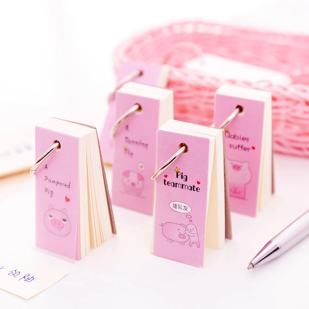 1Pcs Cartoon Pig Unicorn Notebook Mini Ring Buckle Blank Word Book Card Tearable Notepads Stationery Gift Kawaii Memo Pad
1Pcs Cartoon Pig Unicorn Notebook Mini Ring Buckle Blank Word Book Card Tearable Notepads Stationery Gift Kawaii Memo Pad